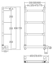 Полотенцесушитель электрический Margaroli Sereno 582 хром 5824704CRNB