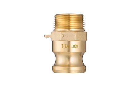 Камлок TITAN LOCK латунный TITAN LOCK тип F ниппель, наружная резьба BSP 2 1/2" TL250FBR