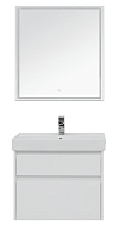 Мебель для ванной Aquanet Nova Lite 75 см, 2 ящика, белый глянец