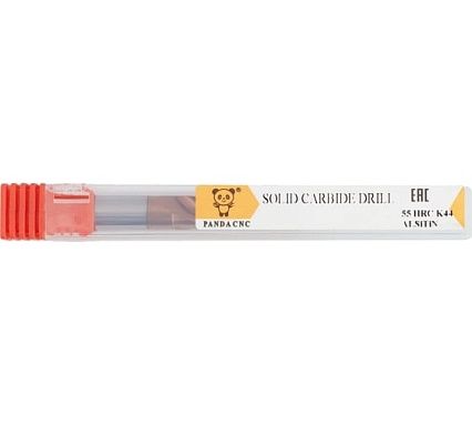 Сверло цельное по металлу (4х25х50 мм; ц/х; К44; ALSiTiN) PANDA CNC df20040