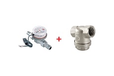 Комплект Valtec _5 VI7 Водосчетчик универсальный с импульсным выходом 1/2 VLF-15U-I + Фильтр универсальный вн.-вн. 1/2 VT.386.N.04 VT.VI7.K5.VLFI.386