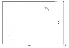Зеркало BelBagno SPC-AL-1000-800 100x80 см хром