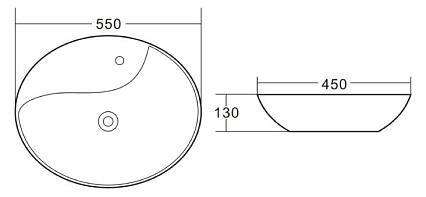 Раковина BelBagno BB1370 55 см