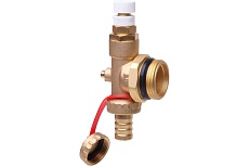 Торцевая секция Danfoss FHF-EМ с ручным воздухоотводчиком и сливным краном 088U0786