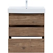 Тумба с раковиной Aquanet Nova Lite 75 см, 3 ящика дуб рустикальный