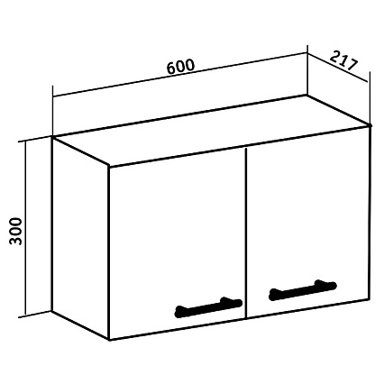 Шкаф навесной Руно Рондо 60x30 см белый