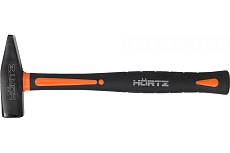 Слесарный молоток HORTZ 1.0 кг, квадратный боек, фибергласовая обрезиненная рукоятка 104352