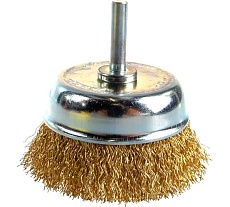 Щетка чашечная 75 мм, латунированная стальная проволока 0,3 мм Зубр 3525-075_z02