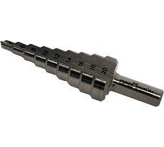 Сверло ступенчатое по металлу 4-20 мм, HSS, с рабочей частью из металла, 9 ступеней Промлайн ПЛ080604_z024