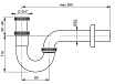 Сифон для раковины Alcaplast A432 Ø32, U-форма