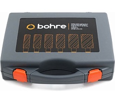Набор сверл корончатых по металлу HSS Bohre 25,27,29,31,33,35 мм х55, Weldon 19, штифт 6,34х103 КБ003626