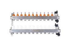 Коллекторная группа PROFACTOR нержавеющая сталь, с расходомерами авто/воздухотвод 1х11 вых 3/4 ЕК PF MB 807.11