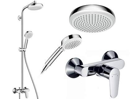 Душевая стойка Hansgrohe Crometta 160 27266400 хром/белый