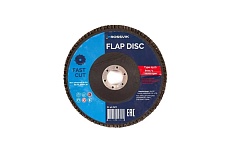 Круг шлифовальный лепестковый Тип 29 150x22 мм, P 40, Zr, 80 м/с, 10200 об/мин Rossvik 29_150х22_40