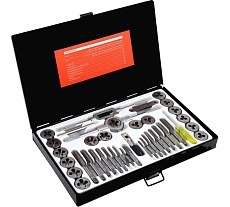 Набор метчиков и плашек Ермак 40 предметов в металлическом кейсе 637-005