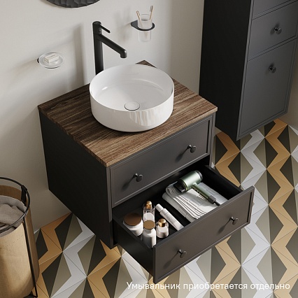 Тумба со столешницей Iddis Torr 60 см, МДФ макадамия орех