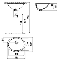 Раковина Creavit TP211-00CB00E-0000 48 см белый