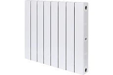 Биметаллический радиатор Rifar SUPReMO 500 9 секций, боковое подключение, белый RAL 9016 S 500-9