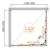 Душевой уголок Cezares MOLVENO-AH-22-130/120-C-GM-IV 130x120 прозрачный, оружейная сталь