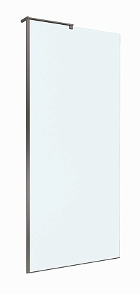 Душевая перегородка Belbagno UNO-L-1-TB-80-C-GM 80x200 прозрачная, оружейная сталь