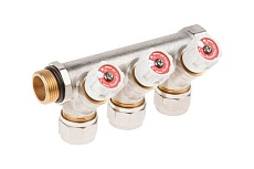 Коллектор AV Engineering с отсекающими вентилями, 3/4x3 выхода 16x2 AVE1132003