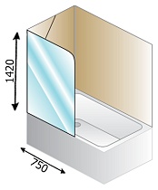 Шторка для ванны Kolpa-San Terra TS 75