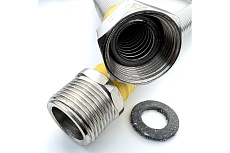 Сильфон для газа в оплетке ПВХ 3/4&quot;, 1.2 м, ВР/НР Профитт 4829794
