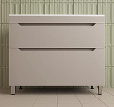 Тумба с раковиной Style Line Остин 100 см напольная, крем