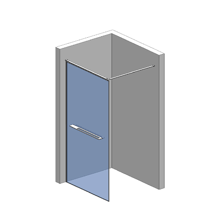 Душевая перегородка AQUAme AQM3720-3-10 100x200 триплекс "лен", золото шлифованное