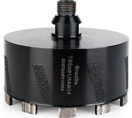 Сверло турбо-сегментное Brazed 1/2", M14, 130 мм, 50 мм TECH-NICK 001.600.9576