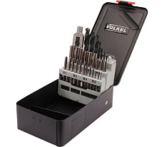 Набор комплектных метчиков VOLKEL M3-M12 HSS-G DIN352 (+ вороток, сверла) 29 предметов V49510