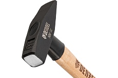 Слесарный молоток Denzel 500 г, кованый квадратный боек, буковая рукоятка 10429