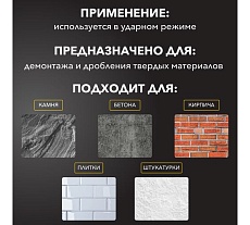Зубило плоское 14x20x250 мм, SDS Plus Kranz KR-91-0207