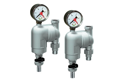 Фильтр FAR 100 мкм, с манометром, t max 95 C, 25 бар, поворотное соединение, 1/2 ВР-НР FA 39A6 12100 SET2