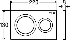Кнопка смыва Viega Visign for Style 20 773779 хром