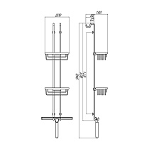 Полка Emco System2 3566 001 06, 20 см хром