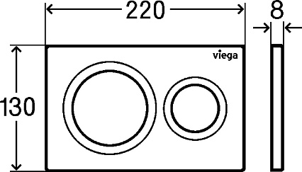 Кнопка смыва Viega Visign for Style 20 773779 хром