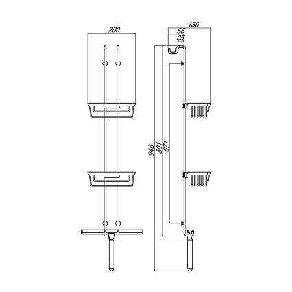 Полка Emco System2 3566 001 06, 20 см хром