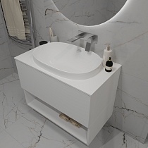 Столешница ЗОВ 60 см компакт-плита, 1 отверстие, белый KPW595