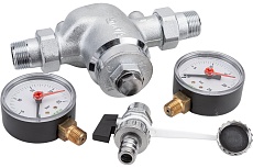 Фильтр FAR 3/4&quot;НР-НР, с манометром, 100 мкм, Max: 95 C, 25 бар FA 3933 34100