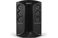 Источник бесперебойного питания SVEN UP-L1000E 510Вт, Входное 175-290В, 6хCEE7/4 (3*UPS/сетевой фильтр+3*сетевой фильтр SV-016593