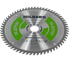 Диск пильный Industrial Дерево (250x32/30 мм; 64Т) Hilberg HW259