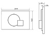 Кнопка смыва Caprigo Shape SA005-crm хром