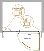 Душевая дверь Cezares ELENA-W-B-11-30+60-C-Cr 90x195, прозрачная, ширина входа 48 см