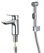 Смеситель для раковины Aquatek Вега AQ1012CR с гигиеническим душем, хром