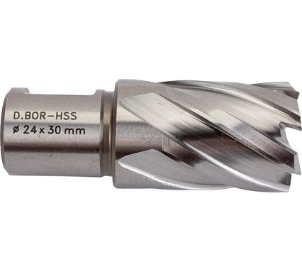 Сверло корончатое HSS по металлу (24х30/63 мм; Weldon 19) D.BOR CD-HSS-030-024-W