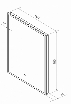 Зеркало Континент Amer LED 60x70 см с подсветкой ЗЛП1537