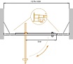 Душевая дверь Cezares MOLVENO-BA-12-80+50-C-Cr-IV 130x195 прозрачная