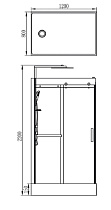 Душевая кабина Orans Basic+ SR-8629ED 120x80