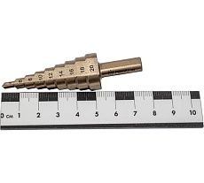 Сверло ступенчатое 4-20 мм, 9 ступеней, Р6М5К5 Волжский Инструмент 5036003